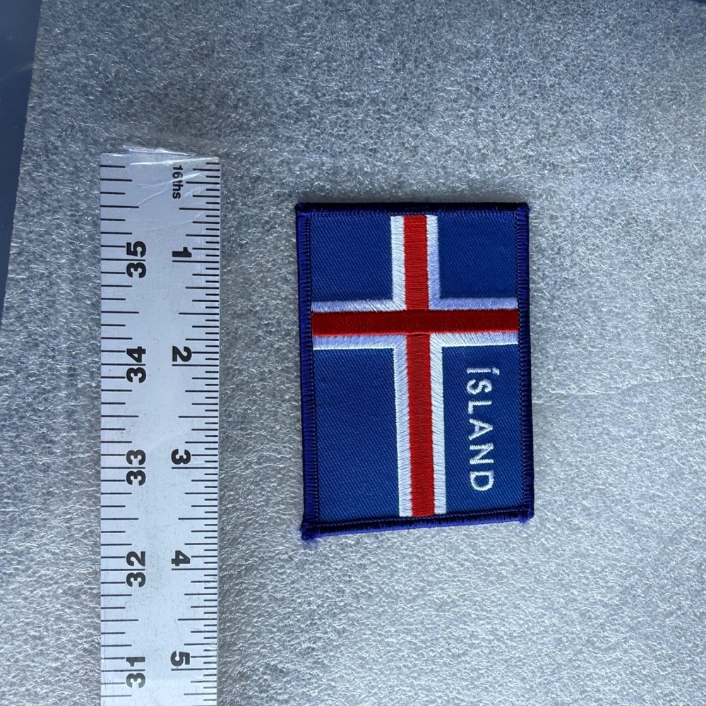 Iceland Flag Embroidered Patch‎ Reykjavik Souvenir Travel Applique